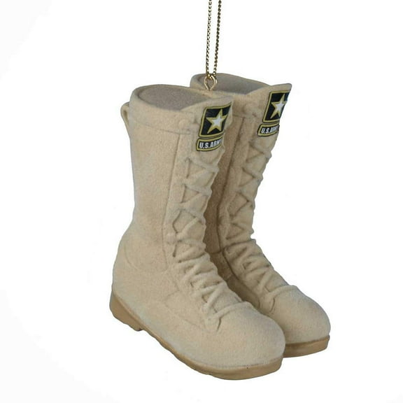 Army Desert Combat Boot Christmas Ornament, 3-Inch Military Holiday Dcor