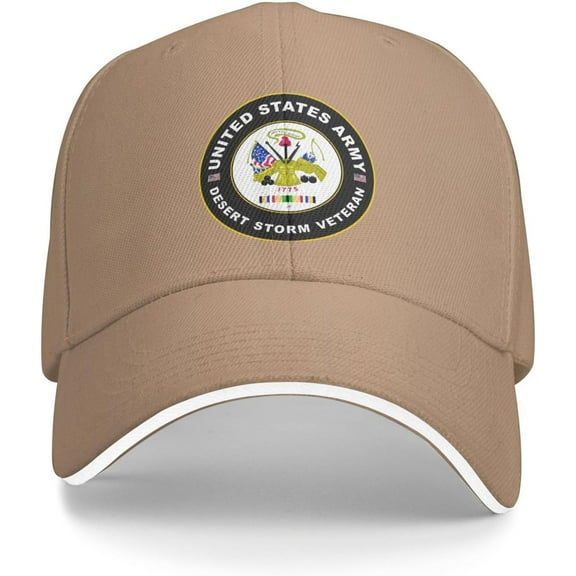 Army Desert Storm Veteran Baseball Cap Outdoor Trucker Hats Adjustable Custom