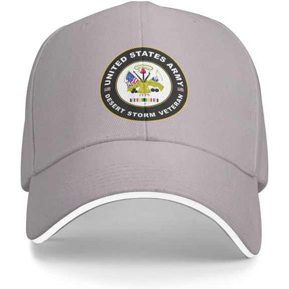 Army Desert Storm Veteran Baseball Cap Outdoor Trucker Hats Adjustable Custom
