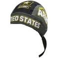 thumbnail image 1 of Army Doo Rag Cap with Sweatband Black Cotton Durag Bandana Headwrap Mens Womens, 1 of 2
