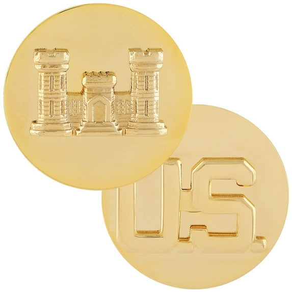 Army Engineer Branch Insignia Enlisted with US Insignia