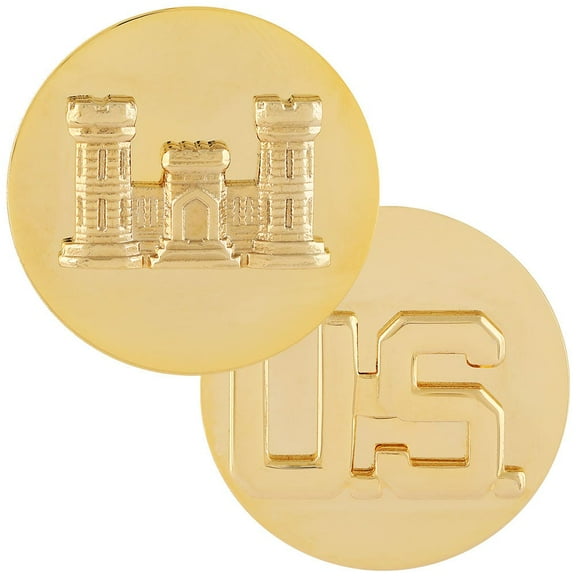 Army Engineer Branch Insignia Enlisted with US Insignia