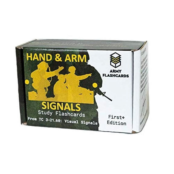 Army Flashcards - Military Hand and Arm Signals | 100 of The Most Important Visual Hand and Arm Signals | from The Army Training Circular TC 3-21.60: Visual Signals | Made in USA