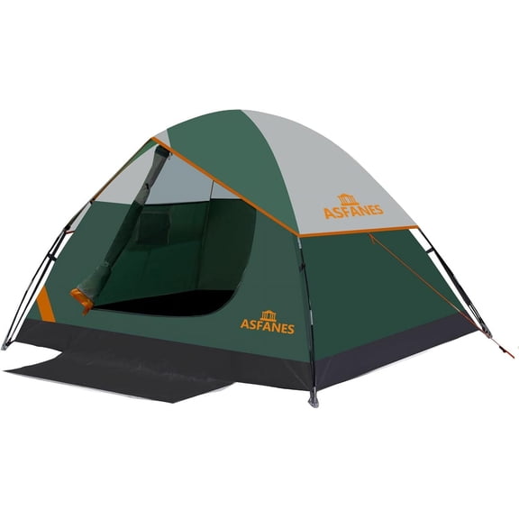 2 Person Waterproof Dome Camping Tent, Lightweight Portable Backpacking Tent, Army Green