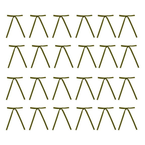 Army Green 24-Pack Velvet Christmas Bow Ties, Decorative Tree Ornaments For Wreath, Gift, Party, Holiday Home Decor, Festive Xmas Craft Supplies
