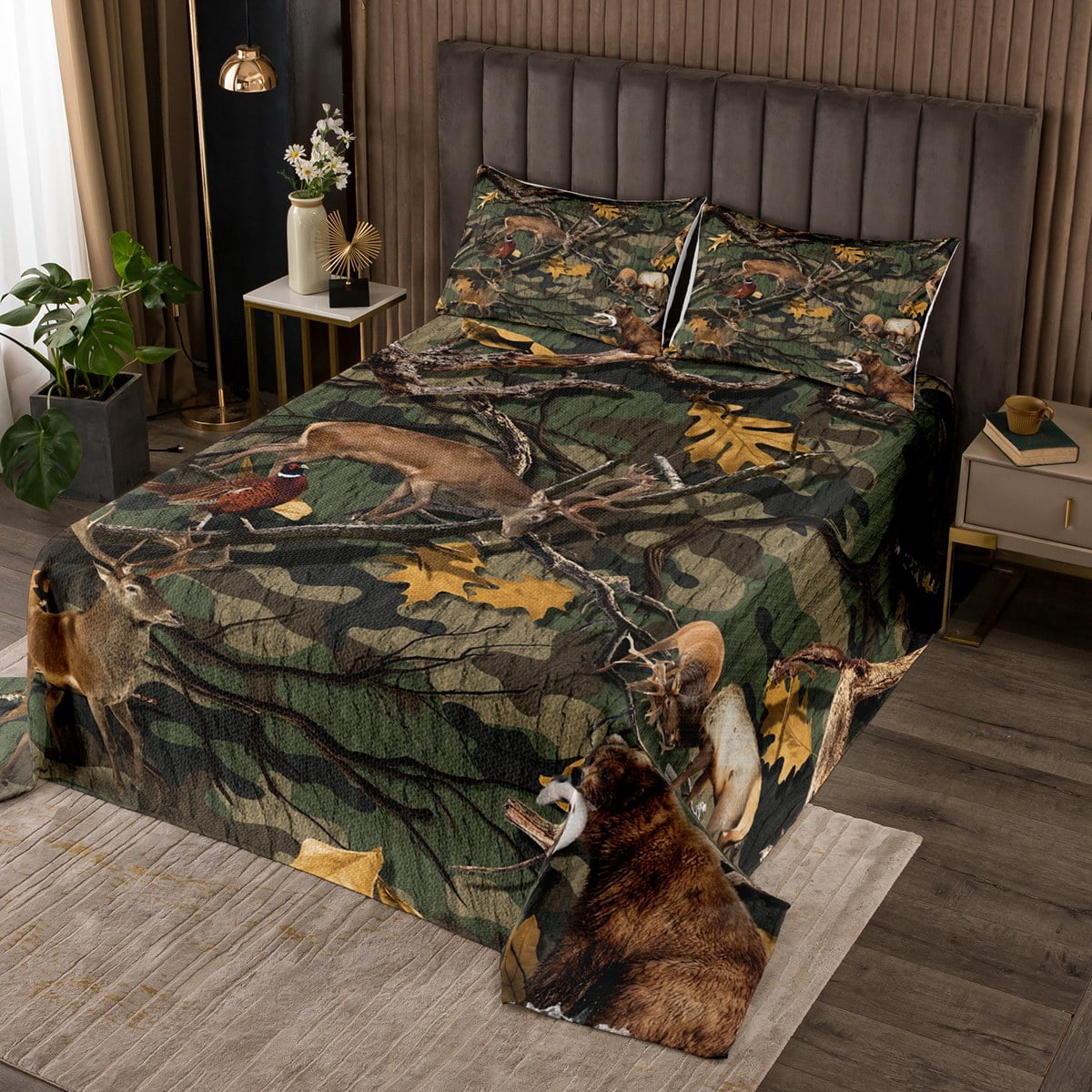 Army Green Quilted Lounge Set main image 0