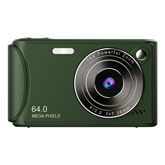 Army Green Ccd Student Digital Camera 18X Digital Zooms 2.4 Inch Color Screen High Definition Photography And Video Recording Digital Camera