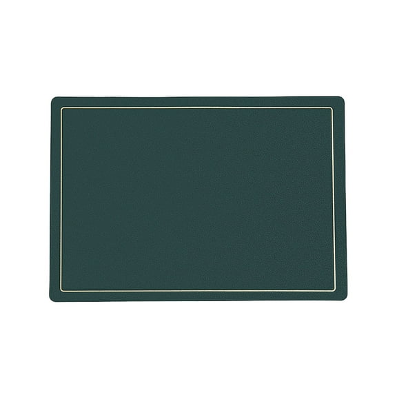 Army Green Double Sided Leather Placemat Heat Insulating Table Mat With Non-Slip Base, Easy Clean Surface For Dining, Kitchen, Party, Western Style 11.8X15.7X0.1In 0.3Lb