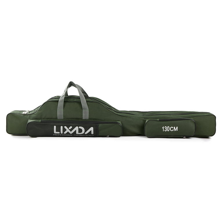 Army Green Fishing Bag, 100cm/130cm/150cm, Durable 420D Oxford Cloth,  Tackle Pack, Portable and Organized 