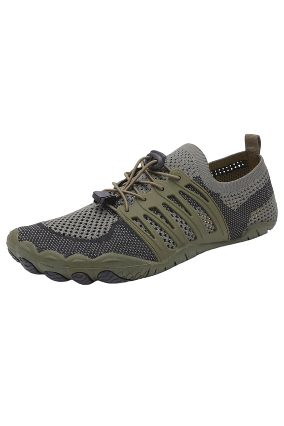 Army Green Gentlemen'S Fashionable Everyday Versatile Extended Size Aqua Shoes Cozy Mesh Grip Warm Weather Footwear