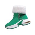 thumbnail image 1 of Army Green Ladies Versatile Snow Boots With Edge Design And Thick Sole For Fall Winter Short Boots And Warmth, 1 of 9