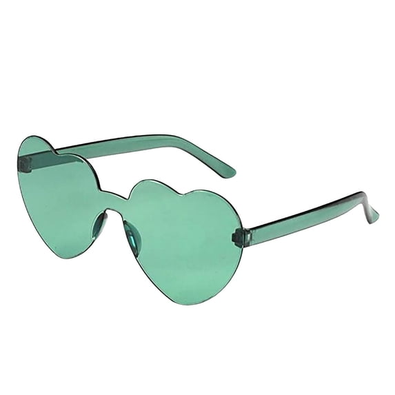 Army Green Love Heart Shaped Sunglasses Retro Polarized Sunglasses Womens Sunglasses Womens Trendy plastic Retro Square Metal Frame, UV400 Protection, Driving & Beach Shades One Size