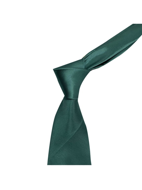 Army Green Mens Hand Tie Business Necktie 3.15 Inch Width Polyester Solid Dress Shirt Fashion Tie Standard Thickness For Daily And Formal Wear
