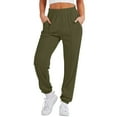 thumbnail image 1 of Army Green Women Sports Pants Trousers Jogging Sweatpants Jogger Pants Womans Joggers, 1 of 7
