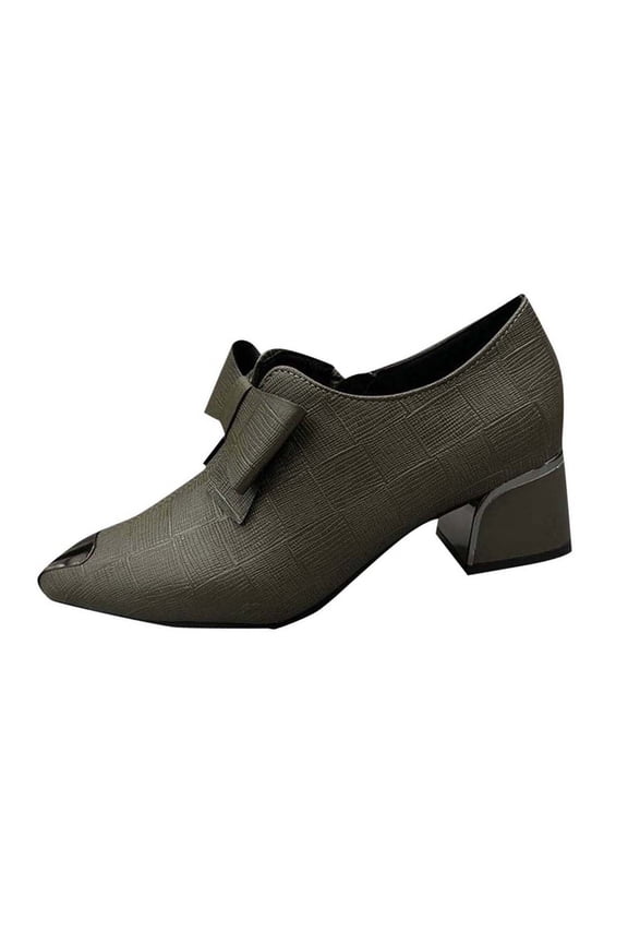 Army Green Womens Chunky Heel Sandals Pointed Toe Metal Buckle Strap Casual Fall Comfortable Outdoor Indoor Slide Sandals For Women Daily Wear Size 36