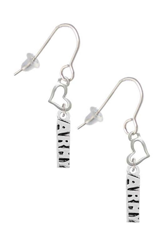 Army Heart French Earrings