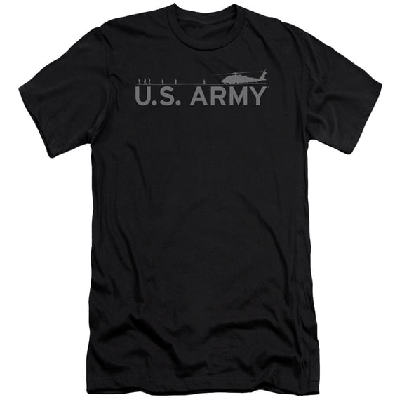 Army Helicopter S/S Adult 30/1 T-Shirt Black