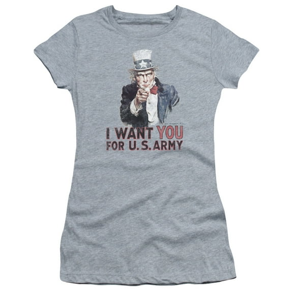 Army - I Want You - Juniors Teen Girls Cap Sleeve Shirt - XX-Large