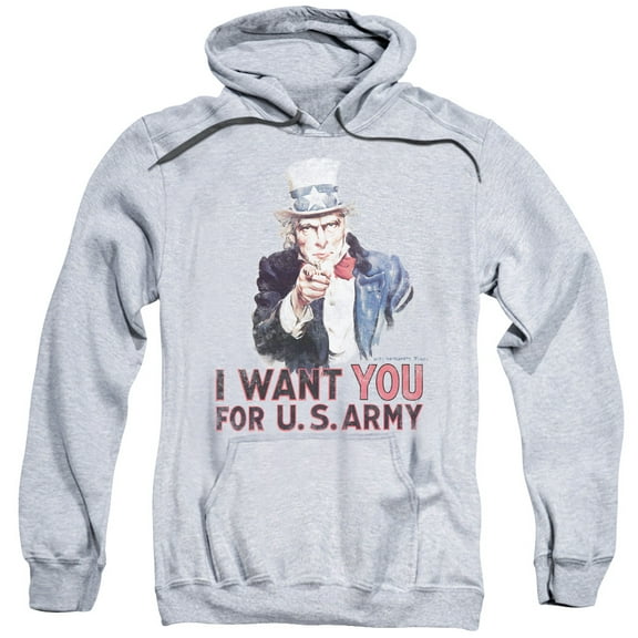 Army/i Want You-adult Pull-over Hoodie-athletic Heather-3x