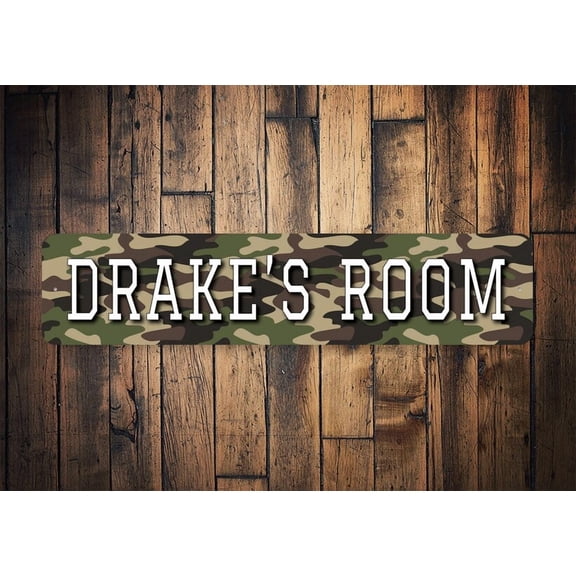 Army Kid Room Camo Room Kid Army Sign Army Decor Camo Sign Camo Boy Sign Kid Sign Kid Room Custom-Quality Kid Room Sign - Size: 16 x 4 Inches