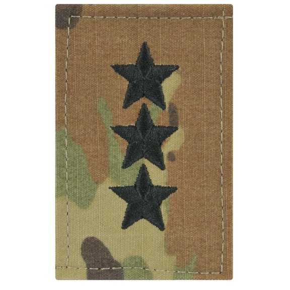 Army Lieutenant General Rank OCP/Scorpion with Hook and Loop