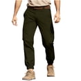 thumbnail image 1 of Army Lime Green Mens Pants for Mens Cargo Lounge Going Out Straight Leg Elastic Waist Basic Long Cuff Leg Fall Summer Pants 2026 Clothes Trendy Country Concert Y2K 5XL, 1 of 5