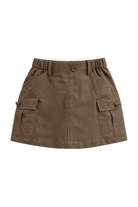 Army Lime Green Work Lounge Skirt for Children Boy Girl Mini Petite Skorts Child 2026 Soft Comfy Clothing Trendy Country Concert Y2K 5 Years