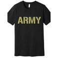 thumbnail image 1 of Army Logo Retro Fine Line American Flag Back and Front Premium T-shirt, Funny Men's Short Sleeve Graphic T-shirt Collection Black, 1 pc, 100% cotton T-shirt, 1 of 6