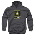 thumbnail image 1 of Army Logo Youth Pullover Hoodie Sweatshirt Charcoal, 1 of 2