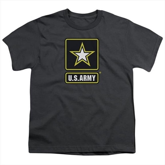 Army Logo S/S Youth 18/1 T-Shirt Charcoal
