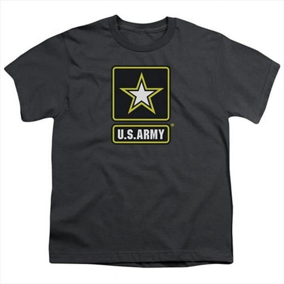Army Logo S/S Youth 18/1 T-Shirt Charcoal
