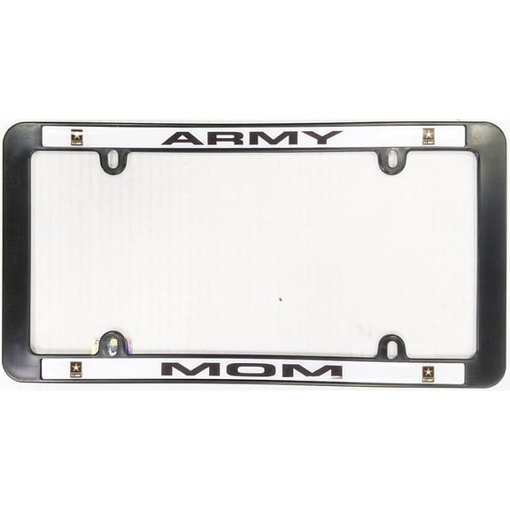 Army MOM Black Plastic License Plate Frame Tag Cover United States Military