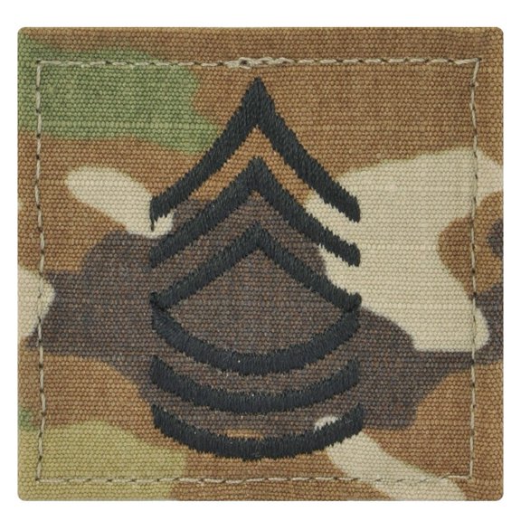 Army Master Sergeant Rank OCP/Scorpion With Hook And Loop