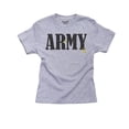 thumbnail image 1 of Army Military Troops Support Yellow Ribbon Boy's Cotton Youth Grey T-Shirt, 1 of 2