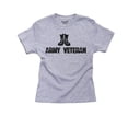 thumbnail image 1 of Army Military Veteran Support Boot Graphic Girl's Cotton Youth Grey T-Shirt, 1 of 2