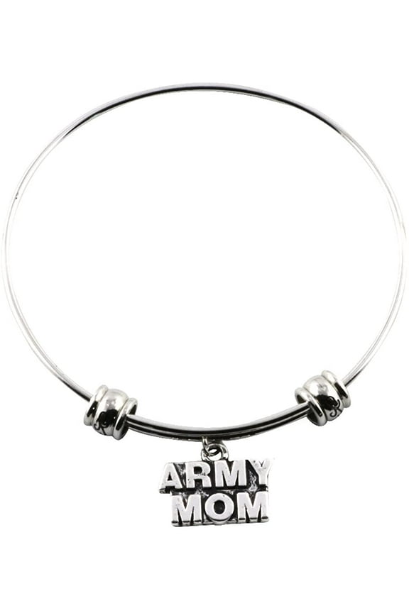 Army Mom Bangle | Army Bracelet Jewelry Gift for Women