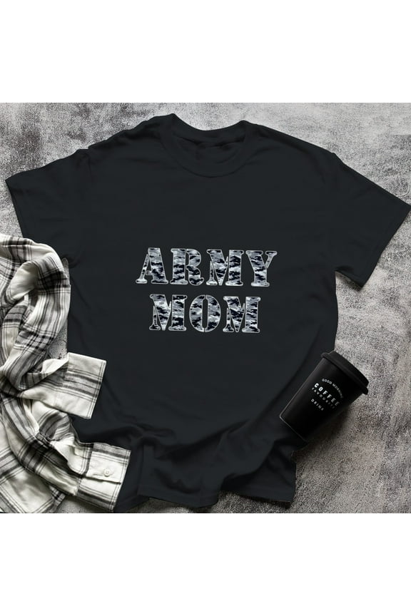 Army Mom Digital Camo, Proud Army Mom, Large, Black