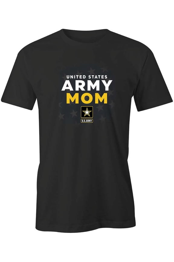 Army Mom T-Shirt | Loving Mother Black Tee Gift
