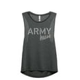 thumbnail image 1 of Army Mom Women's Fashion Sleeveless Muscle Workout Yoga Tank Top Charcoal Grey Medium, 1 of 3
