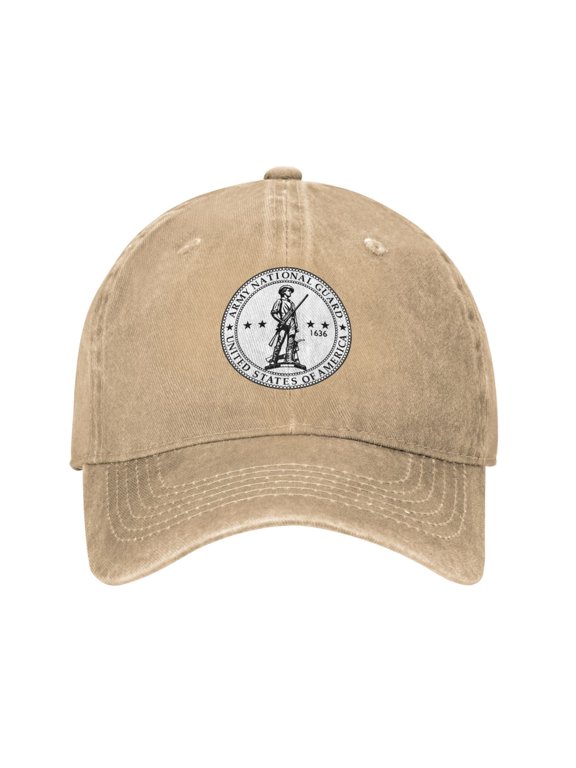 Army National Guard Seal Logo Adult Adjustable Classic Washed Casquette Cap Hat Baseball Cap For Man For Woman