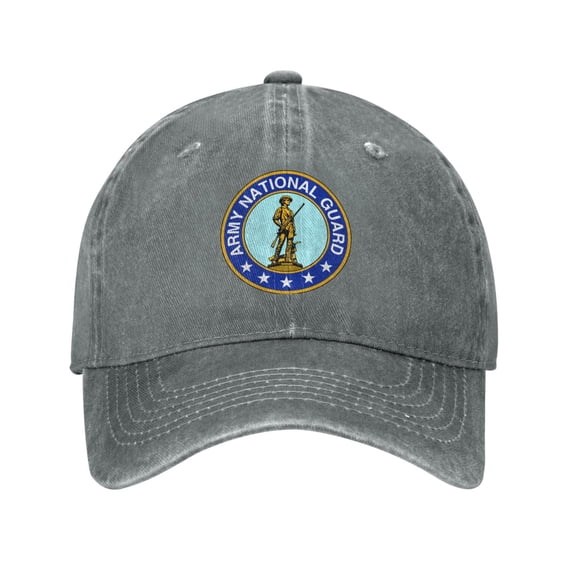 Army National Guard Us Unisex Adult Washed Denim Cotton Sport Outdoor Baseball Cap Adjustable Cowboy Baseball Hat