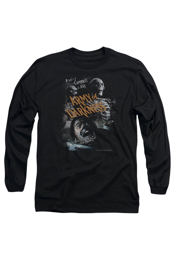 Army Of Darkness Covered Long Sleeve Adult 18/1 T-Shirt Black