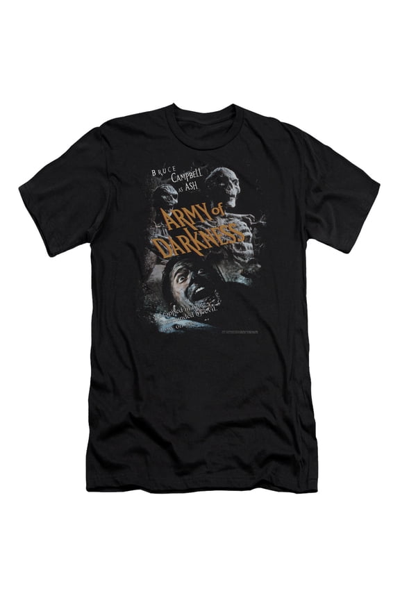 Army Of Darkness Covered Premium Adult Slim Fit 30/1 T-Shirt Black