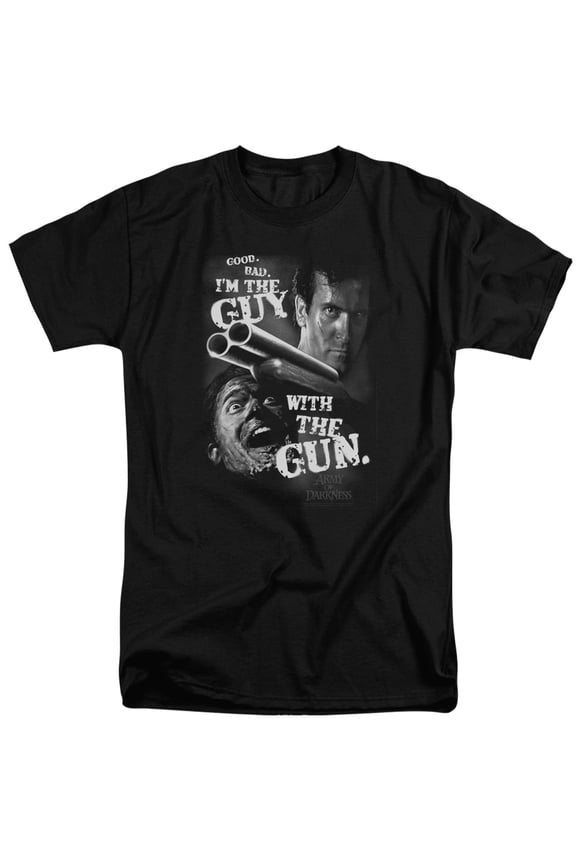 Army Of Darkness Guy With The Gun Adult Tall T-Shirt Black
