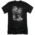 thumbnail image 1 of Army Of Darkness Guy With The Gun Premium Adult Slim Fit 30/1 T-Shirt Black, 1 of 1