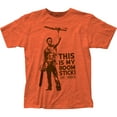 thumbnail image 1 of Army Of Darkness Men's This Is My Boom Stick! Slim Fit T-shirt X-Large Orange, 1 of 2