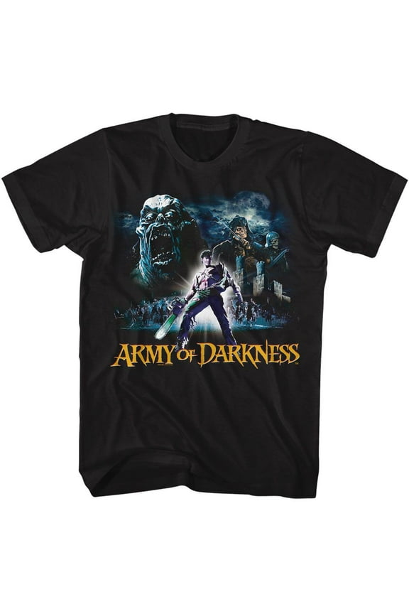Army Of Darkness Night Sky Black Adult T-Shirt