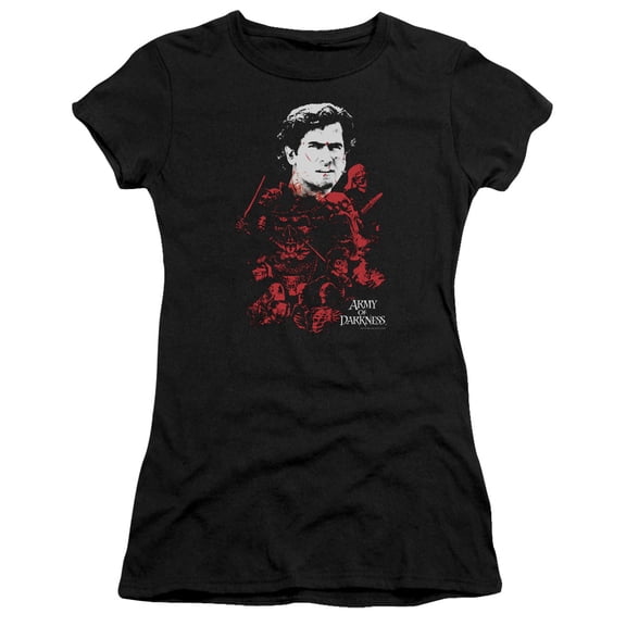 Army Of Darkness Pile Of Baddies Junior Women's T-Shirt Sheer Black