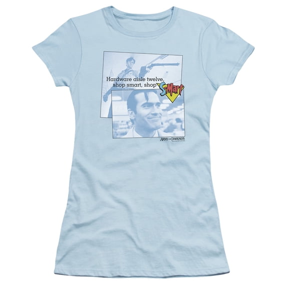 Army Of Darkness Shop S Mart Junior Women's T-Shirt Sheer Light Blue