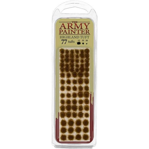 The Army Painter Tufts - Battlefield Tufts: Highland Tuft, 77 Pcs, 3 Sizes -Terrain Model Kit for Miniature Bases & Model Grass Tufts